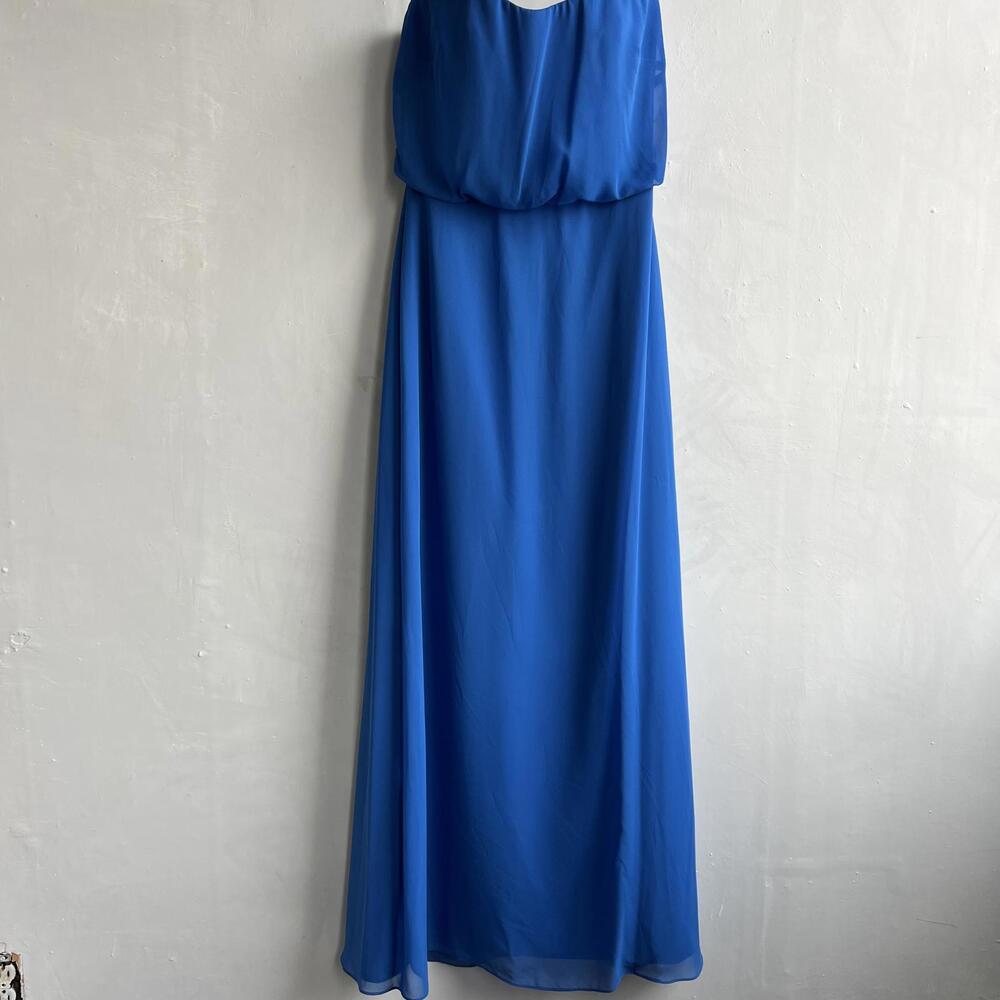 After Six Women’s Strapless Royal Blue Maxi Dress Size 6 Formal Prom Wedding